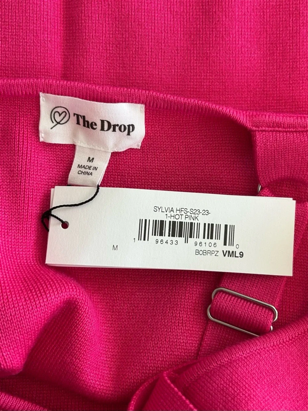 NWT THE DROP SYLVIA SWEATER SLEEVELESS MIDI DRESS SZ MEDIUM IN HOT PINK